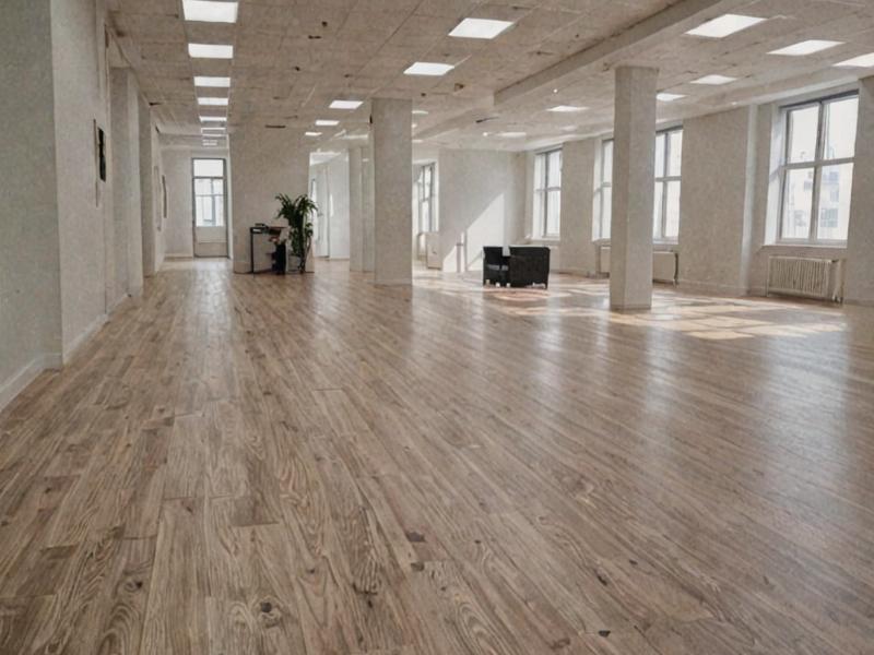 Commercial office floor polishing service