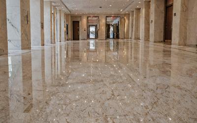 Commercial floor polishing